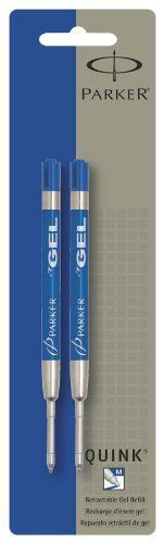 Parker ball pen gel refill - medium point - blue - 2 / pack (30526pp) for sale