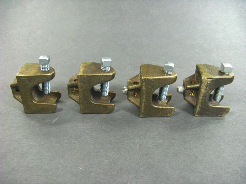 5/8&#034; ground rod clamps 6-14  ~  bronze  ~  lot of 4 for sale