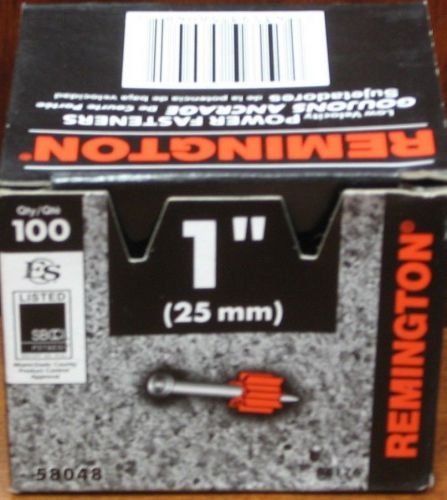 REMINGTON 1&#034; LOW VELOCITY POWER FASTENER 100 QTY 58048