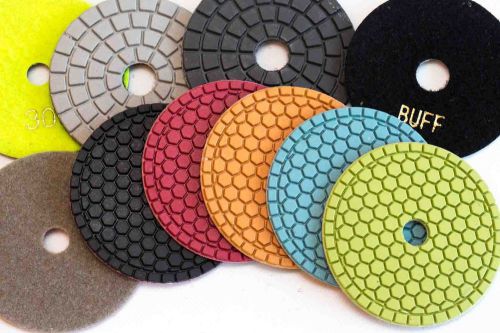 Diamond polishing pads 4 inch wet/dry 40 pc. set premium granite concrete stone for sale