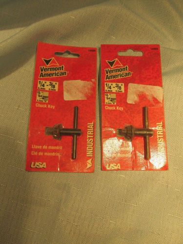 2 - New Vermont American 1/4&#034; - 3/8&#034; Chuck Keys