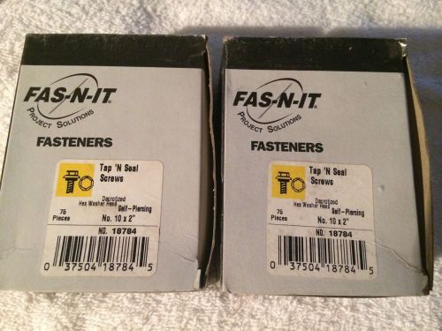 Lot Of 2 Boxes 10x2-1/2 Tap-N-Seal Screws /Self Piercing / 75 Per Box