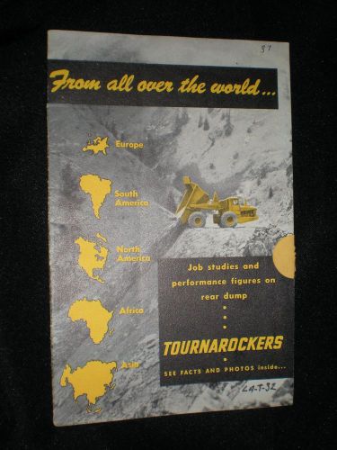 1956 LeTOURNEAU BROCHURE  &#034;TOURNAROCKERS&#034;  16 pages