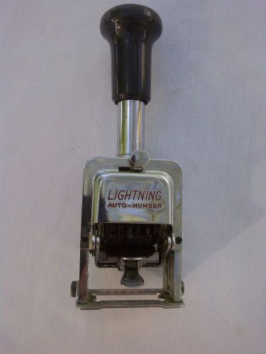 Lightning  Numbering Machine Lever Movement 5 Wheels