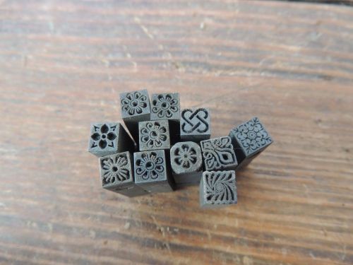 Vintage Letterpress Type 11 Pieces Decorative