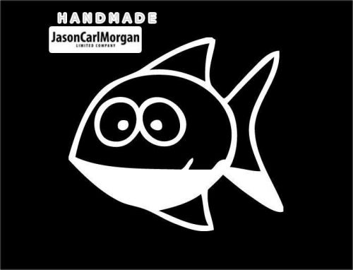 JCM® Iron On Applique Decal, Fish White