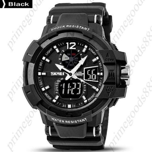50m water proof analog digital date alarm wrist led timer wristwatch men&#039;s black for sale