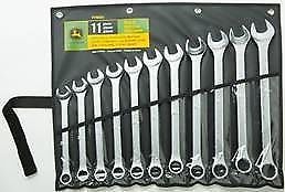 John Deere 11-Piece Metric Satin-Finish Combination Wrench Set - TY19923