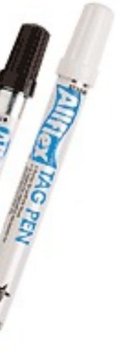 Allflex Felt Tip Eartag Marking Pen WHITE 2 in 1 Fine &amp; Broad Cattle Swine Sheep