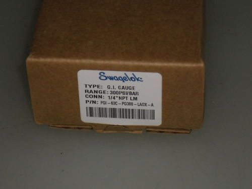 SWAGELOK G.I. GAUGE PGI-63C-PG300-LAOX-A *NEW*