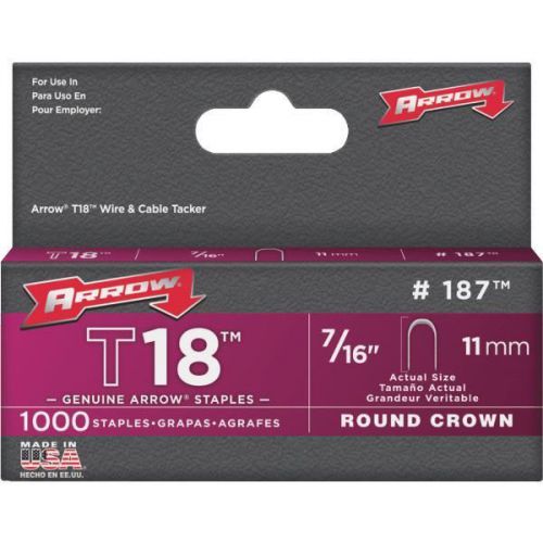 Arrow fastener 187 staple round head-7/16&#034; staple for sale