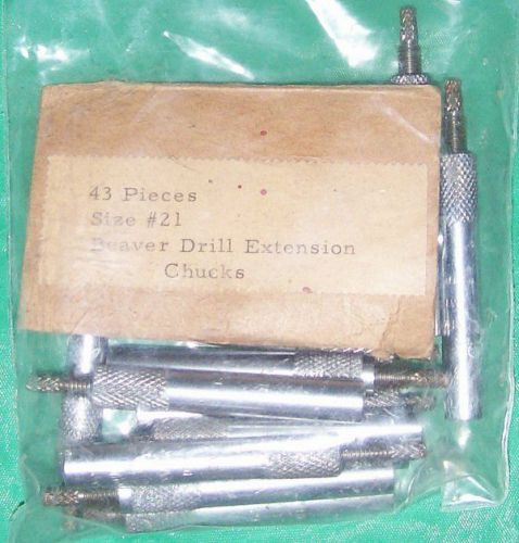 (2) BEAVER DRILL EXTENSION CHUCKS, SIZE #21, AIRCRAFT, CRAFTS, MODELS,SHOP TOOLS