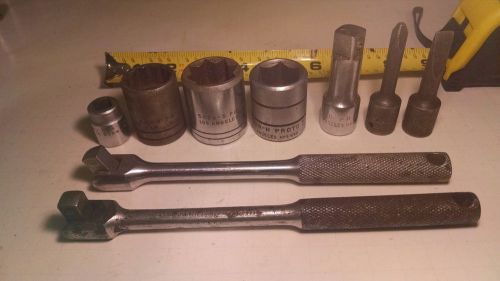 LOT OF 9 VINTAGE PROTO SOCKETS &amp; SCREWDRIVER HEADS