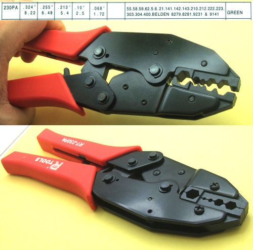 .324/.255/.213/.10/.068 Pliers Crimping Tool for RG58 RG59 RG6 SMA UHF BNC 230PA