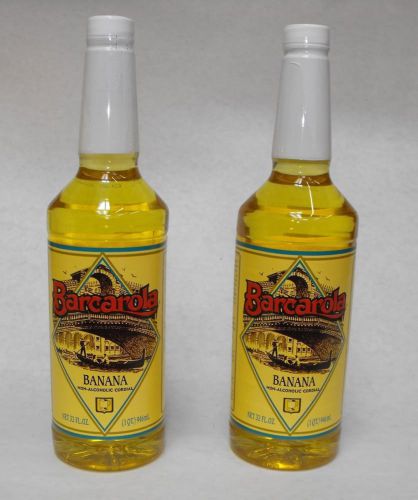 (2 Pack) Gourmet BANANA SYRUP 32oz.  Jonathan English Barcarola Flavored Coffee