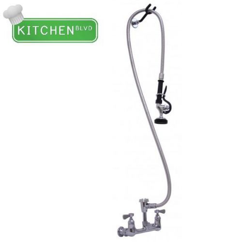 Pre-rinse NO LEAD Faucet - 8&#034; Wall Mount w/ Vacuum Braker