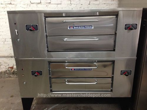 Used bakers pride ds-805 double deck stone pizza oven natural gas for sale