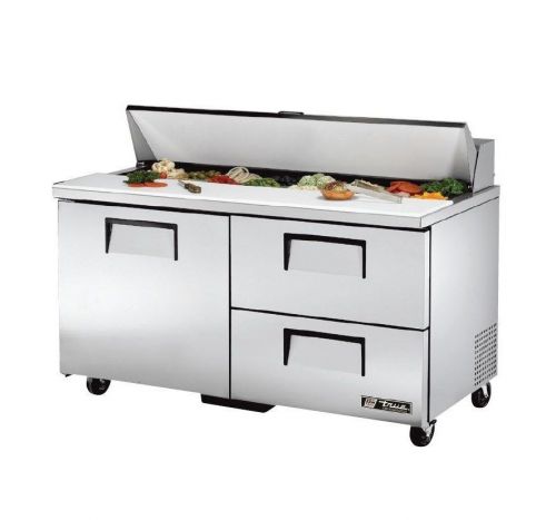 True TSSU-60-16D-2 Food Prep Table: Solid 2 Drawered Sandwich / Salad Unit 115V