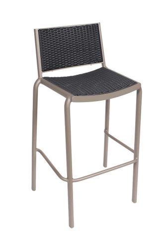 New Cocoa Beach Outdoor Aluminum Frame Synthetic Wicker Bar Stool