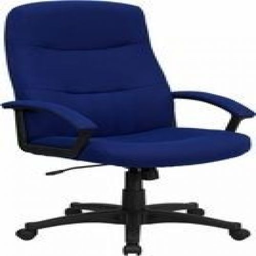 Flash Furniture BT-134A-NVY-GG High Back Navy Blue Fabric Executive Swivel Offic