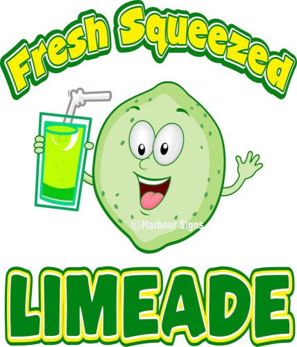 Limeade Fresh Squeezed Concession Decal 24&#034; Drinks Food Truck Vinyl Menu Sign