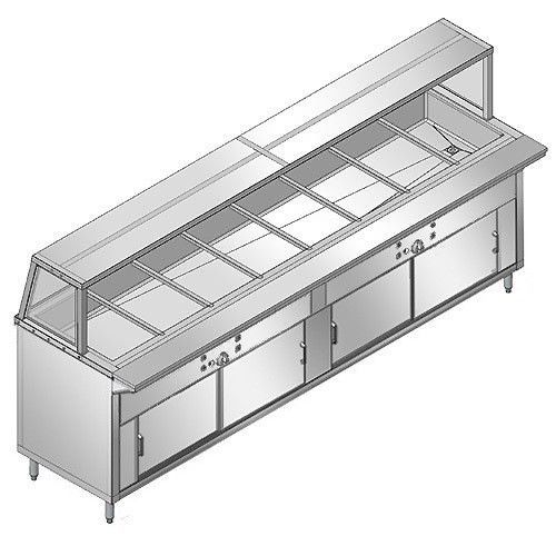 NEW RESTAURANT STAINLESS STEEL 9&#039; Steam Table Nat Gas Modle PBTS-9G