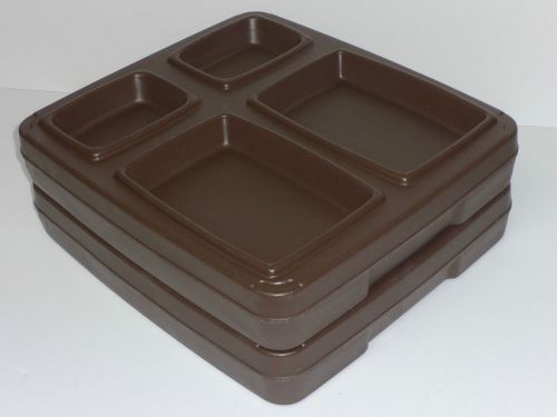 Lot 5 carlisle dinex omni insulated food service lunch trays/cover catering new for sale