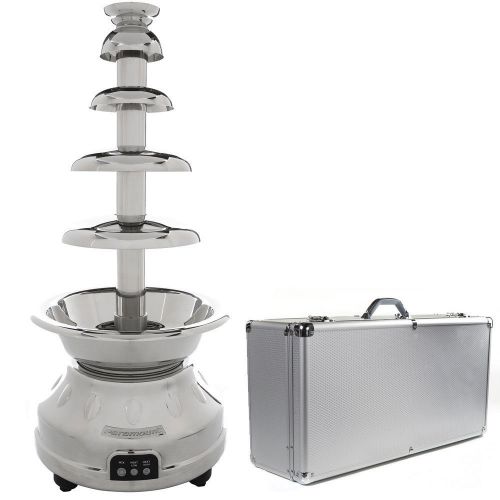 New Paramount 29” Stainless Steel Commercial Chocolate Fondue Fountain With Case