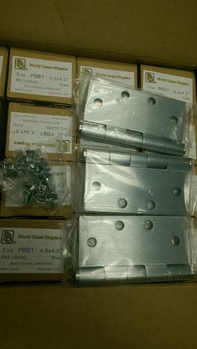 World class hinges pb81 4.5x4.5 satin chrome