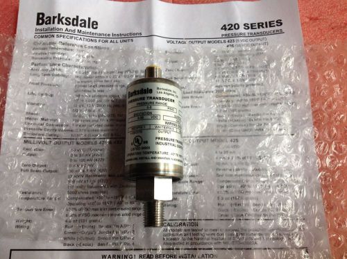 Barksdale pressure transducer 423t4-25-u 9-30vdc, output .5-5.5vdc 10psig for sale