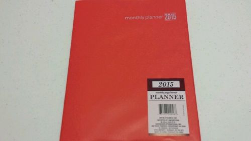 2015 Monthly Planner in Monthly page format -Red