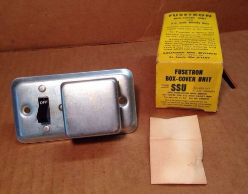 Bussmann fusetron ssu box-cover w/switch unit for 2 1/4&#034; handy box nos mpn 429 for sale