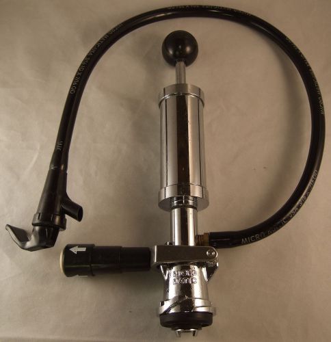 Micro Matic MicroMatic Chrome Beer Keg Tap Pump Hose Spout (4&#034; pump, 23&#034; hose)