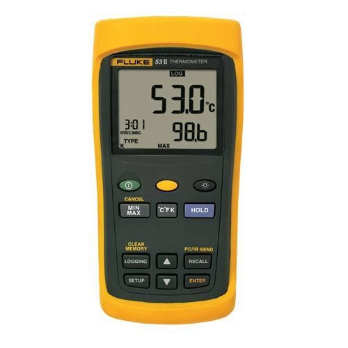 Fluke 53 II B Single Input Digital Thermometer w/ Data Logging