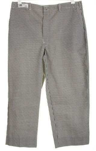 Mens CHEF PANTS Black &amp; White Check (32 X 27)