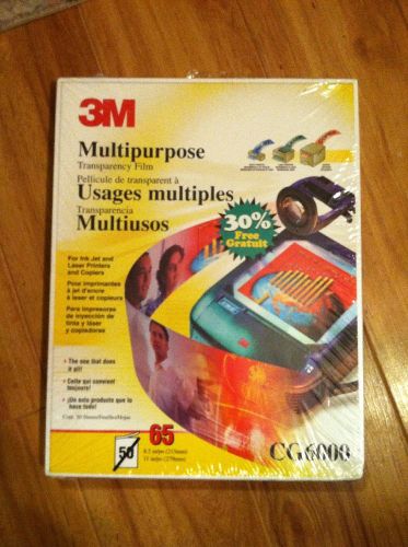 3M Multipurpose Transparency Film 8.5X11 65pcs. factory sealed NIB