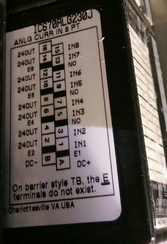 GE FANUC IC670ALG230J ALG CURR IN 8 PT