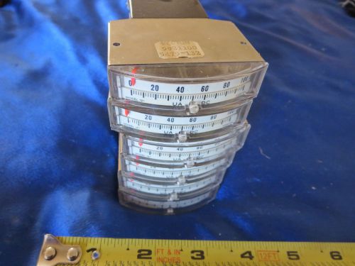 6 WESTON MODEL 121 UA DC PANEL METERS