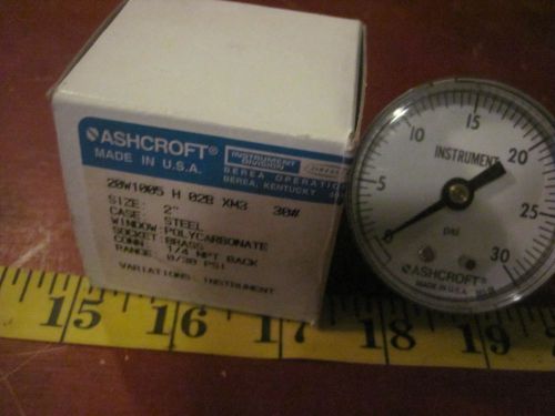 2X NEW ASHCROFT PRESSURE GAUGE 20W 1005 H 02B 30# 2&#034; 1/4NPT 0/30PSI