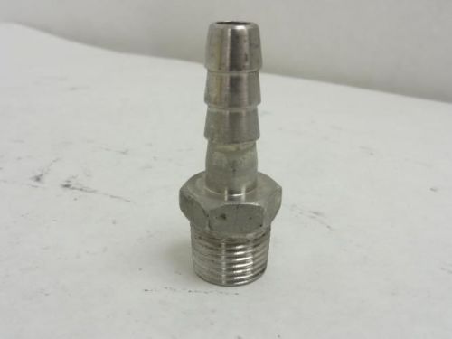 142971 old-stock, mfg- hb050ss stainless barbed hose fitting 1/2 npt x #8 hose for sale