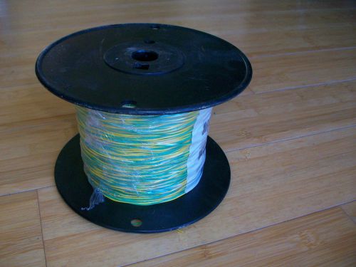 Prestolite Wire Corp - Cross Connect Wire 1PR 22 GA  -  Green + Yellow  1000 FT