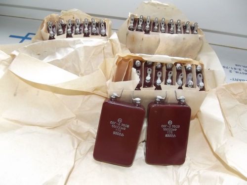 25 X Russian Capacitors SSG-2 55000pF 350V MICA - SILVER 1993. 25 PCS.