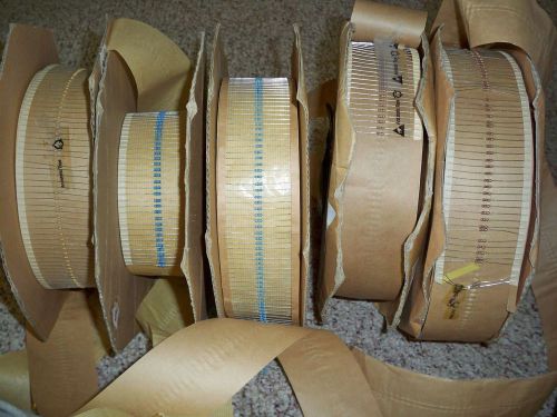 CARBON FILM RESTISTORS TAPE &amp; REEL, 5 REEL OVER 16,0000 PCS.