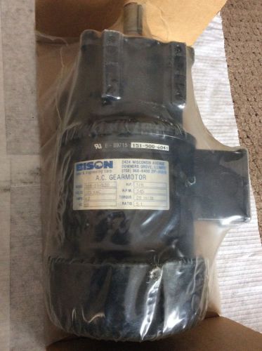 Bison A.C. Gearmotor Series 246 NIB (508-01-530) 345RPM Tough Motor!!