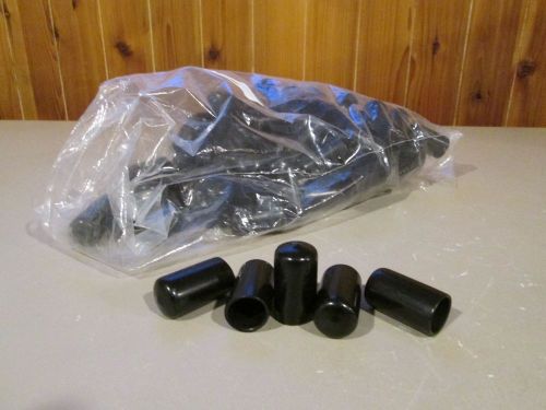 Plastic Caps - Stretchable - Black 3/4&#034; ID, 1-1/2&#034; Length 31992431