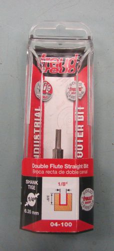 1/8&#034; (dia.) double flute straight bit - freud - new for sale