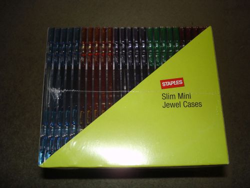 STAPLES SLIM MINI JEWEL CASES 25 CASES PER PACKAGE