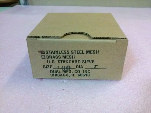 US Standard Sieve Series ASTM E-11 Sieve Size No 100 DIA 3&#034; Stainless Steel Mesh