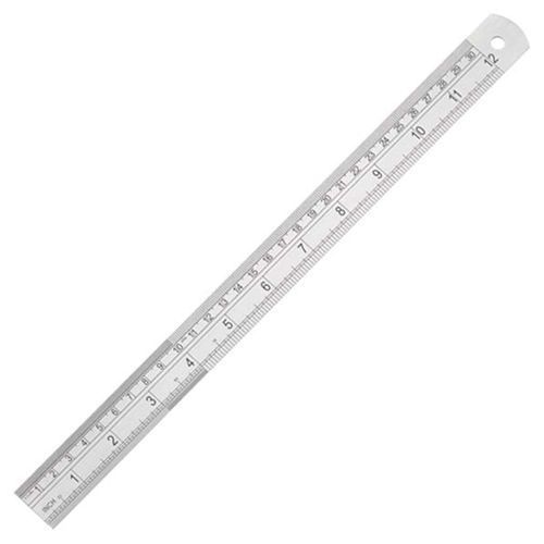 Fisher Stainless Steel Rule - English &amp; Metric Markings 24&#034; 600mm Tools Diy