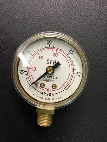 Victor Argon/Co2 1424-0254 SCFH 1-1/2&#034; Pressure Gauge 1/4&#034; NPT Free Shipping USA